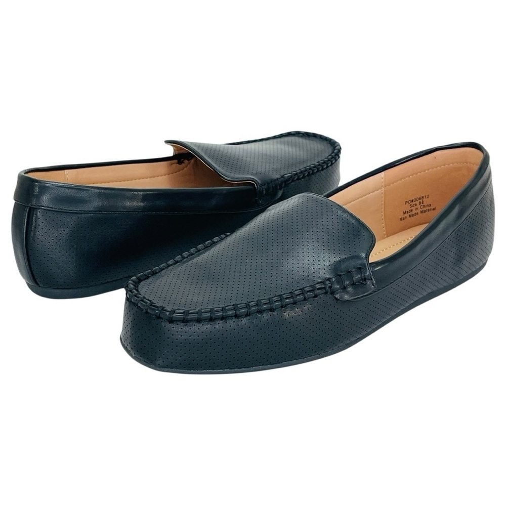 Journee Collection Halsey Black Faux Leather Womens Flats Size 8.5M - Picture 9 of 11